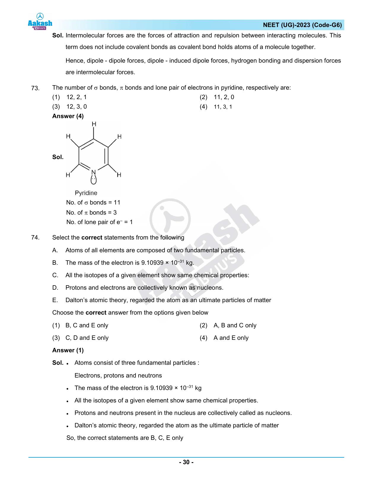 NEET 2023 Question Paper G6 - Page 30