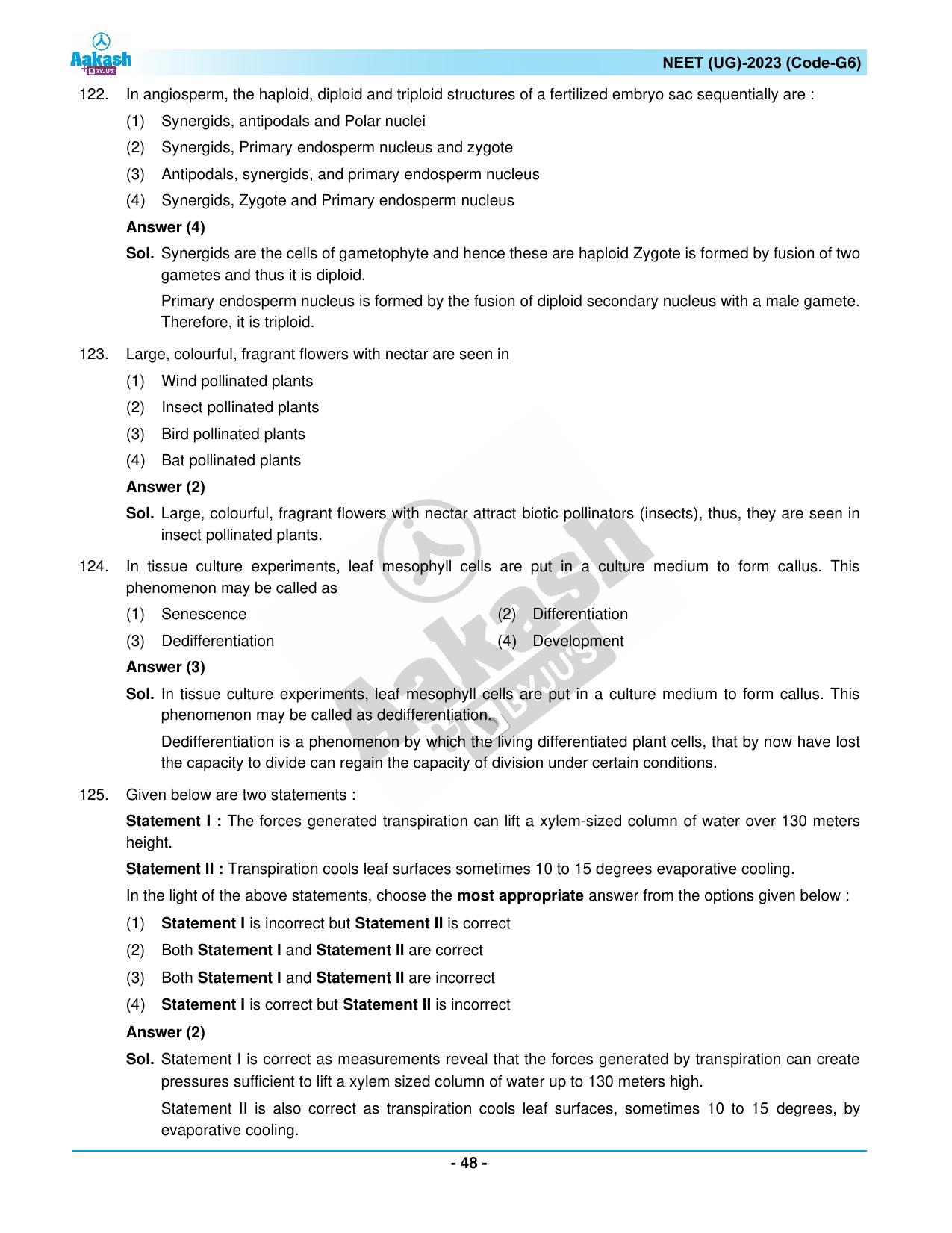 NEET 2023 Question Paper G6 - Page 48
