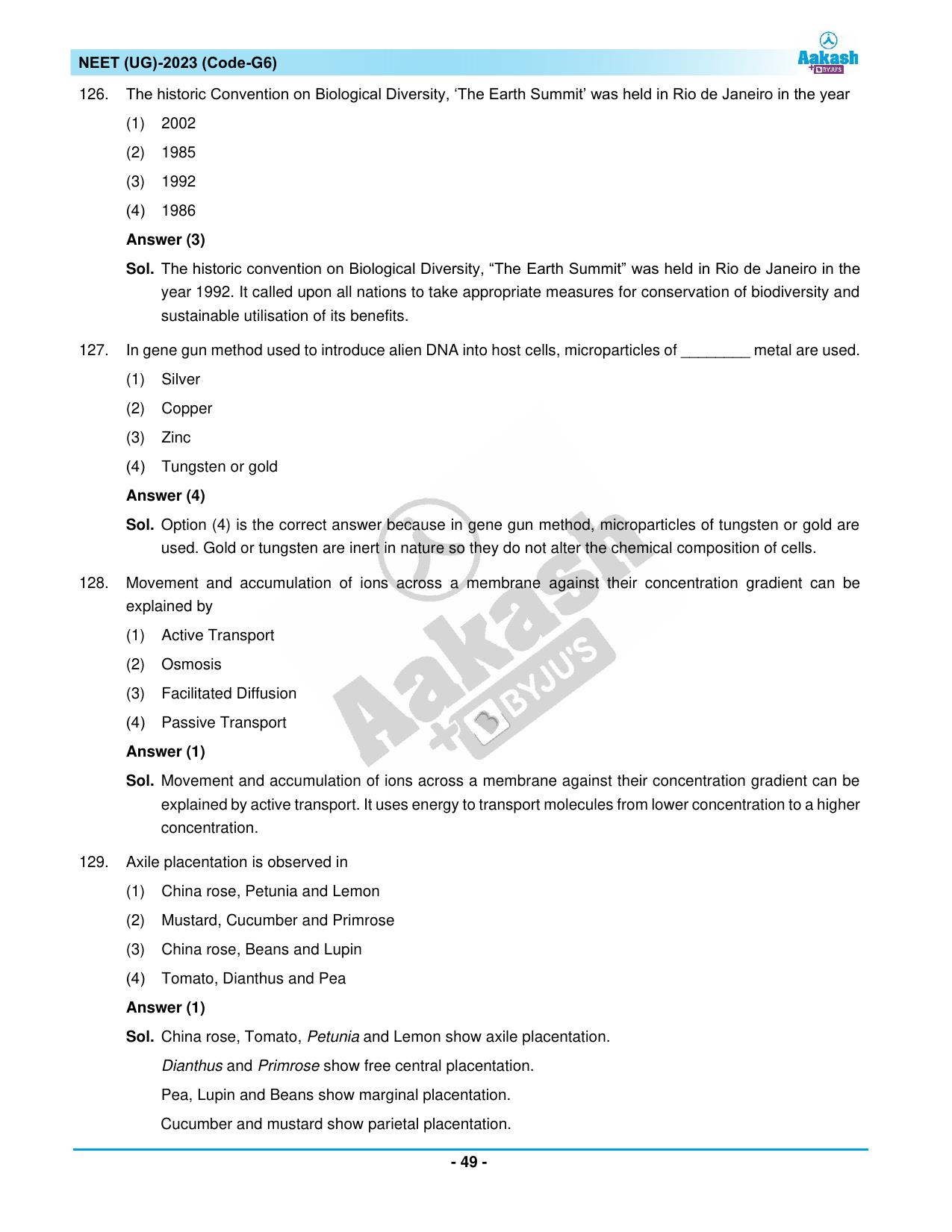 NEET 2023 Question Paper G6 - Page 49