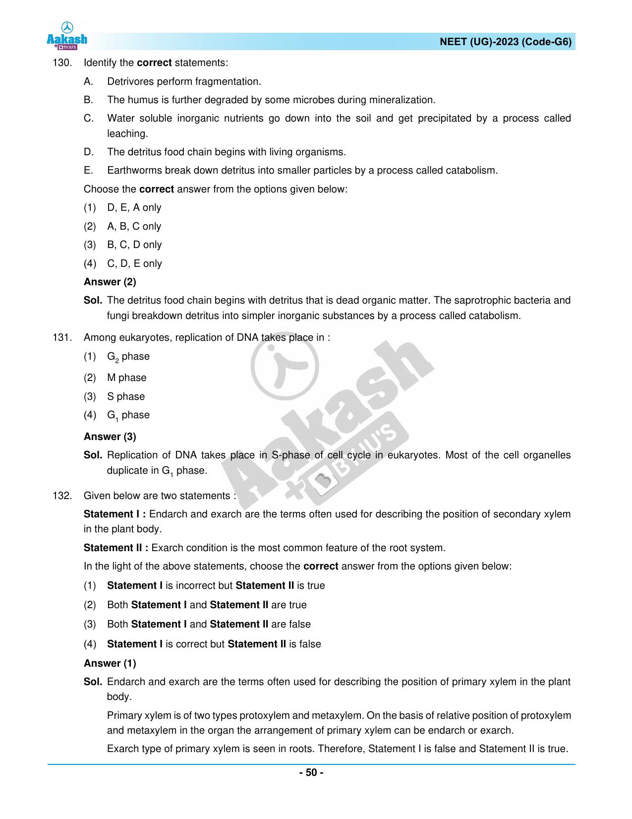NEET 2023 Question Paper G6 - Page 50