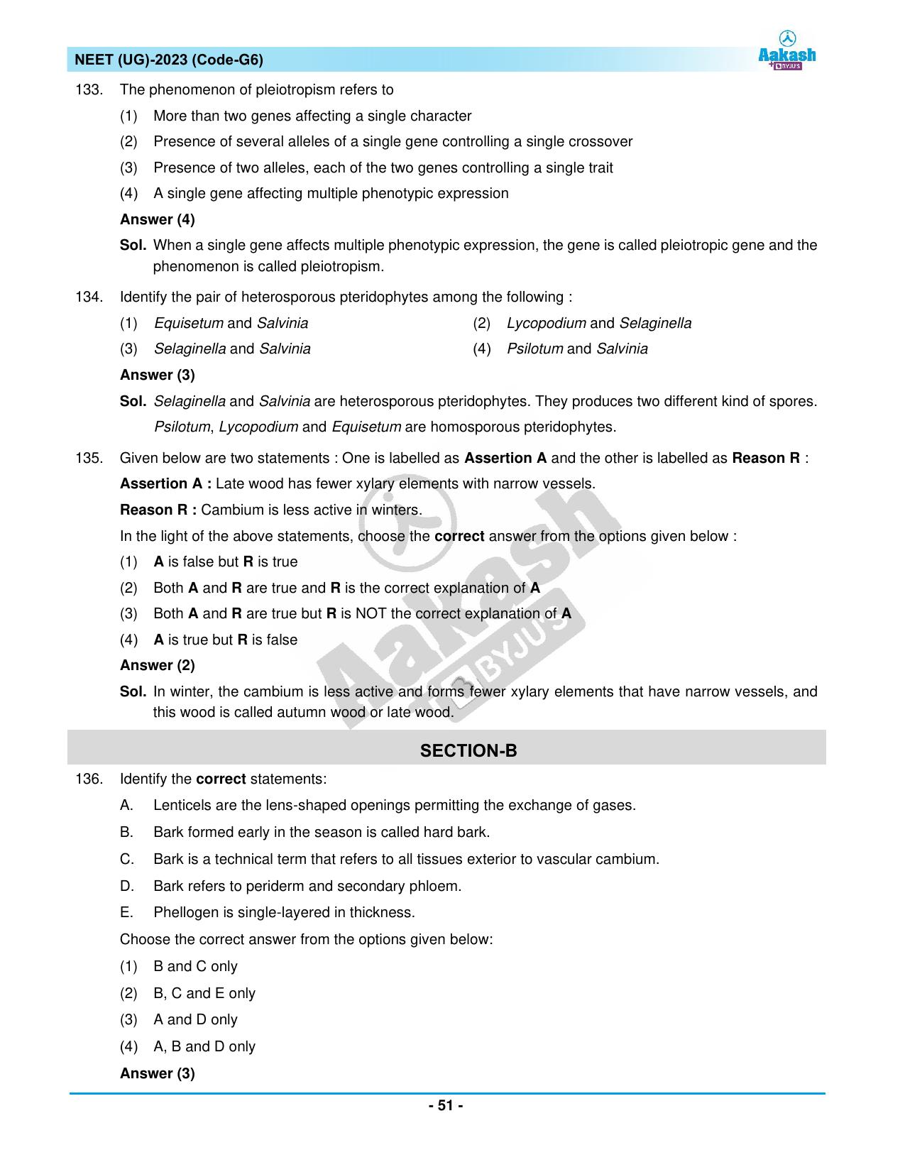 NEET 2023 Question Paper G6 - Page 51