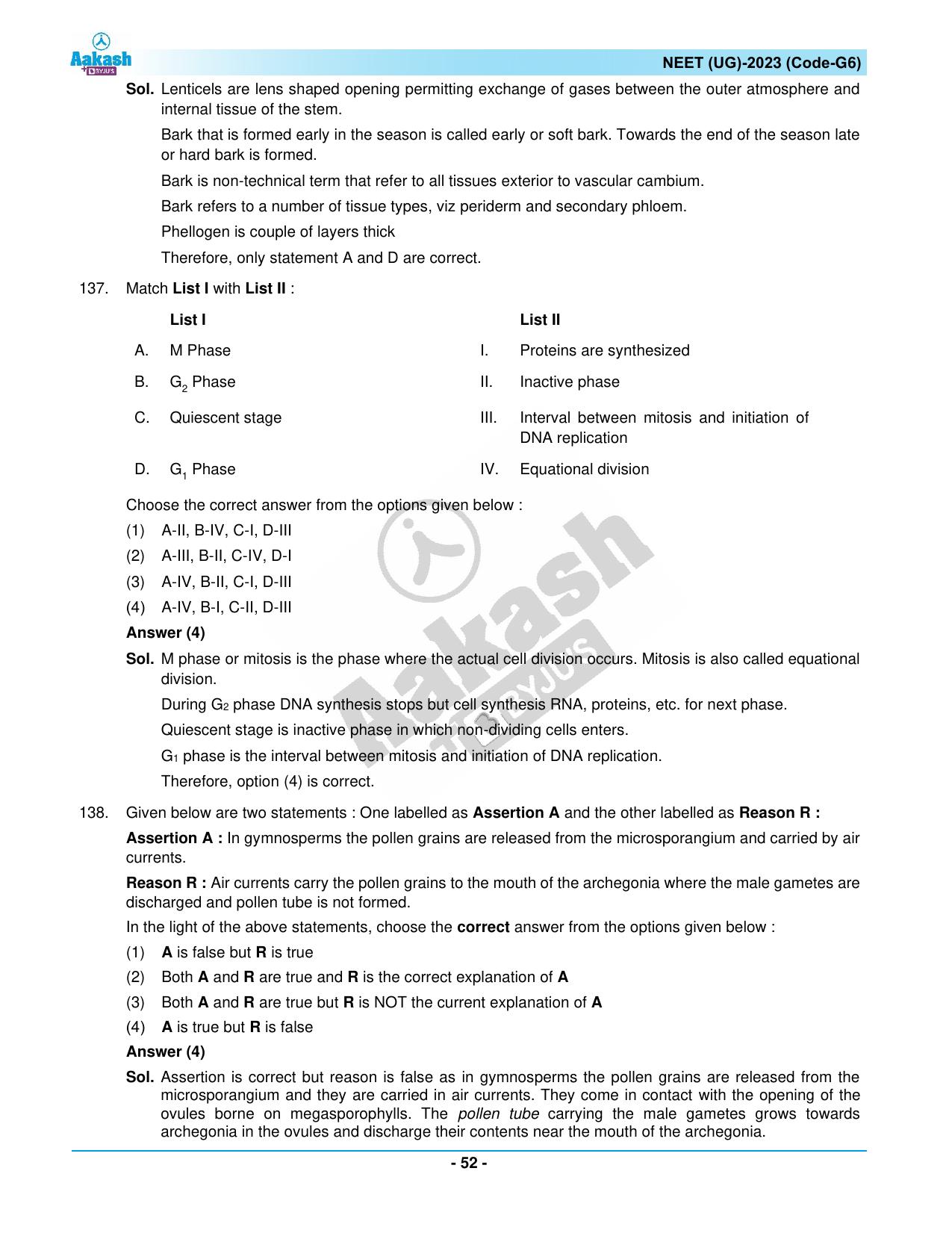 NEET 2023 Question Paper G6 - Page 52