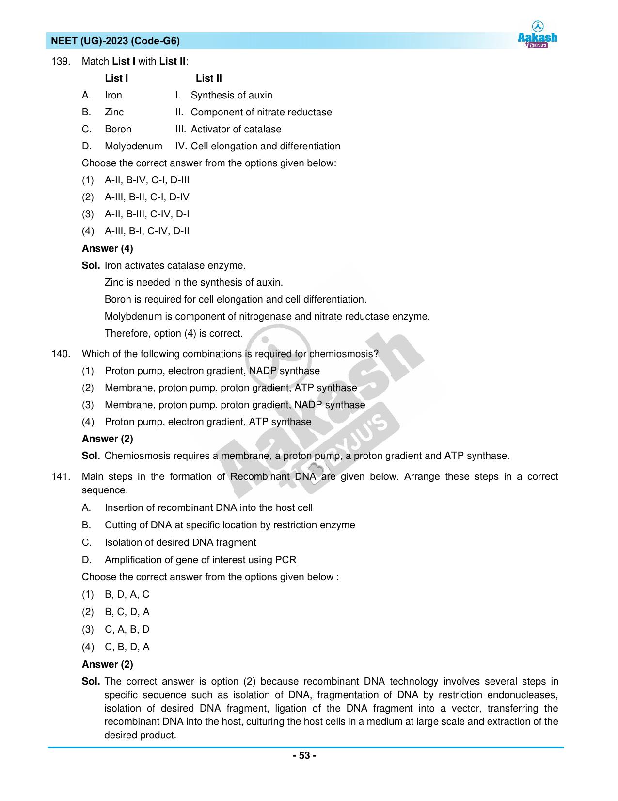 NEET 2023 Question Paper G6 - Page 53