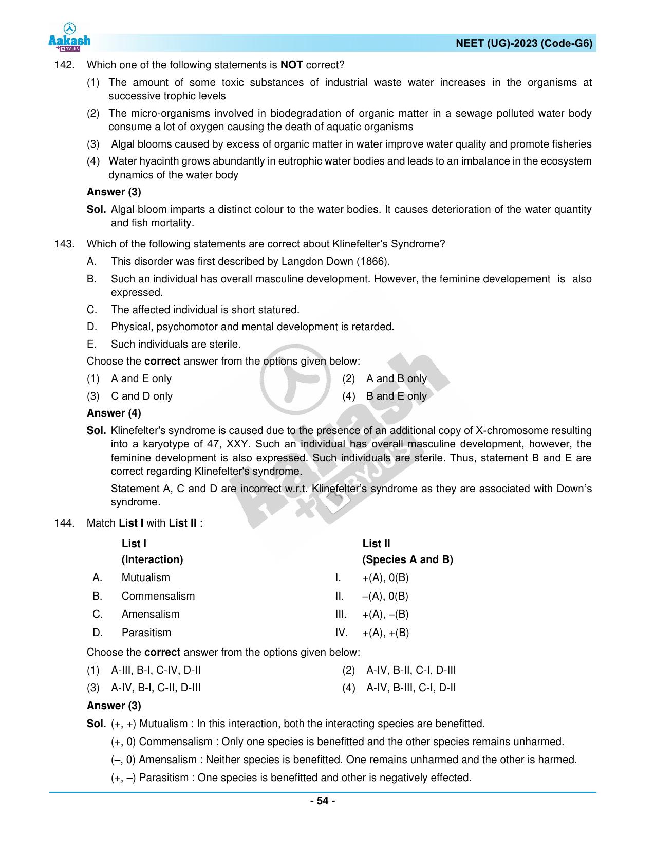 NEET 2023 Question Paper G6 - Page 54