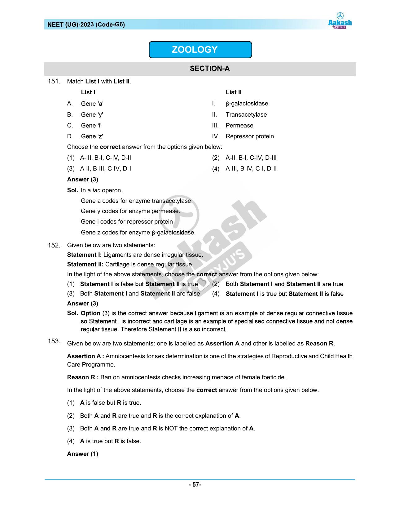 NEET 2023 Question Paper G6 - Page 57