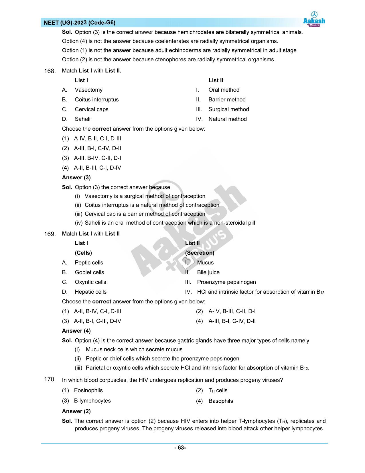 NEET 2023 Question Paper G6 - Page 63