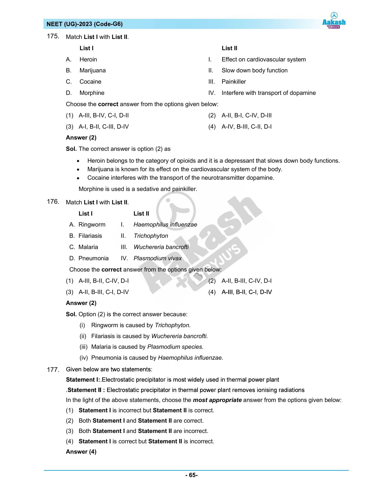 NEET 2023 Question Paper G6 - Page 65