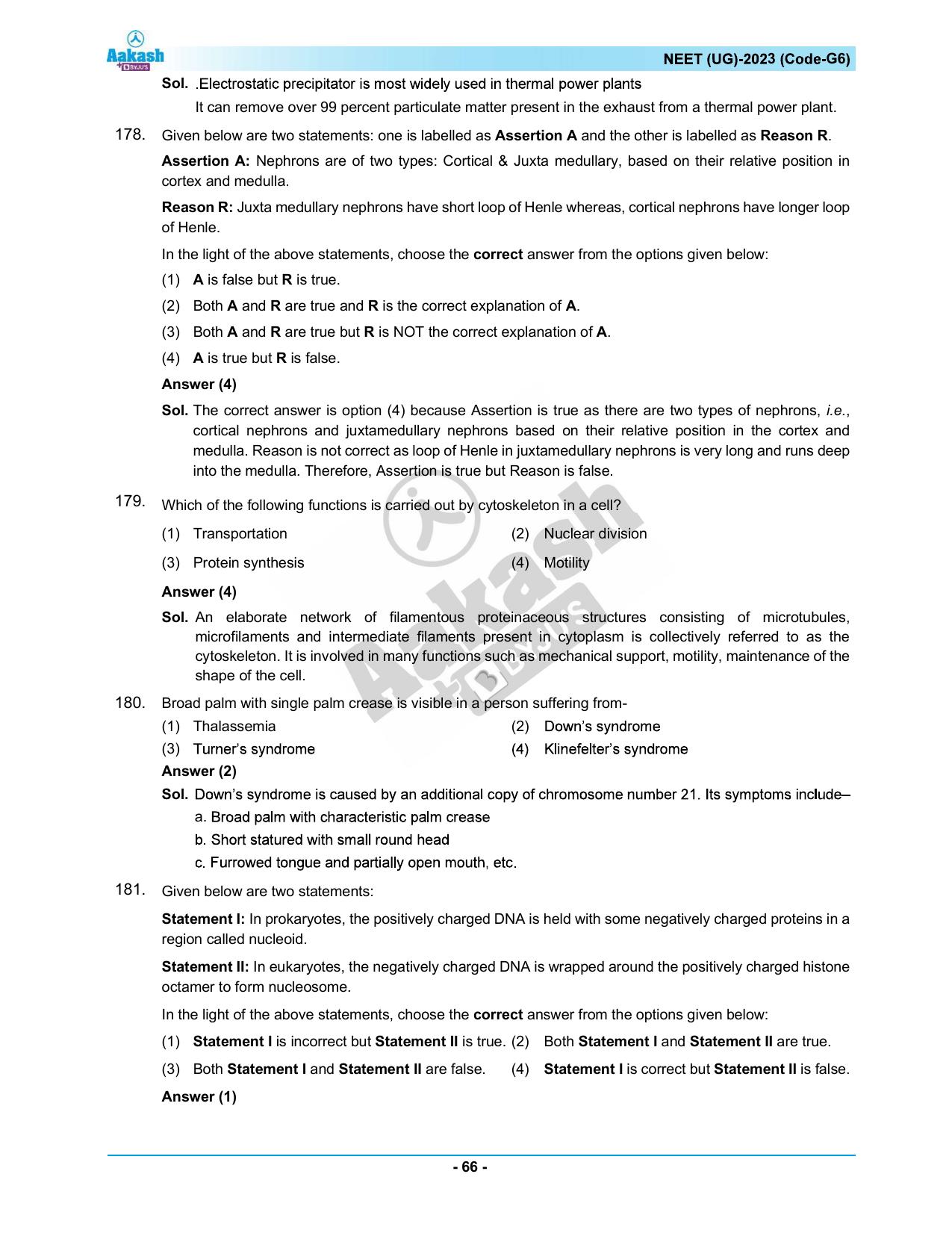 NEET 2023 Question Paper G6 - Page 66