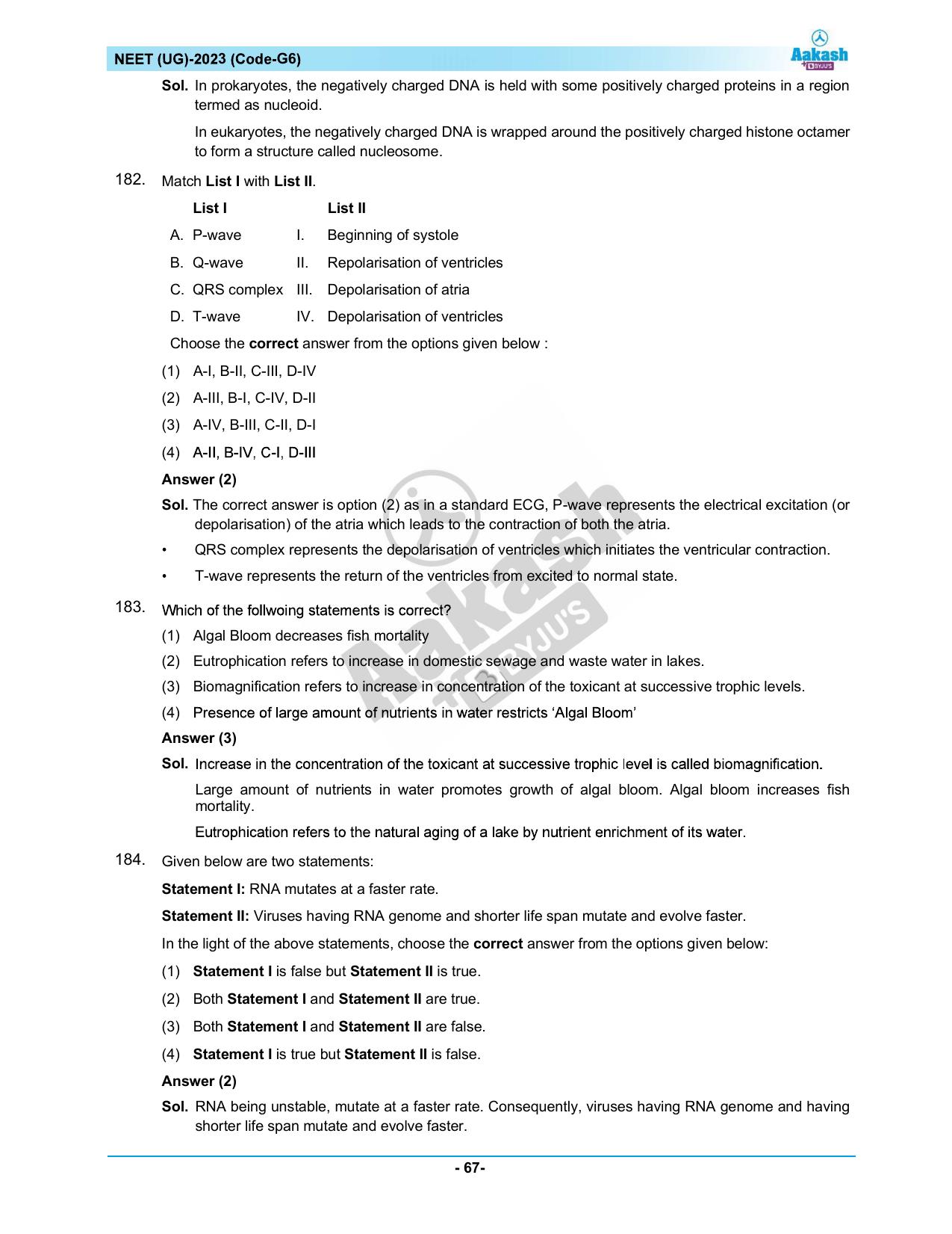NEET 2023 Question Paper G6 - Page 67