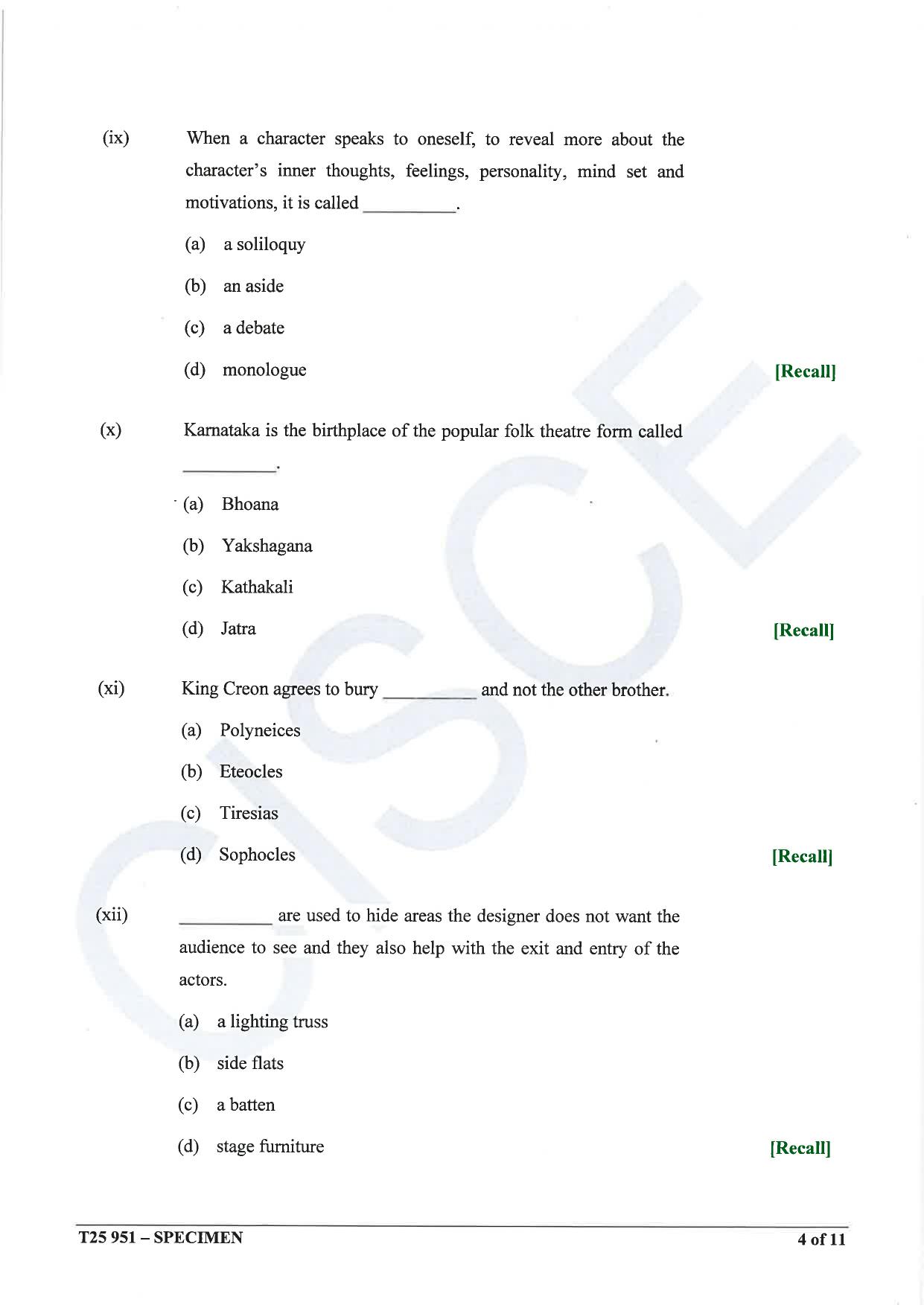 ICSE Class 10 2025 Drama (QP & MS) Specimen Paper - Page 4