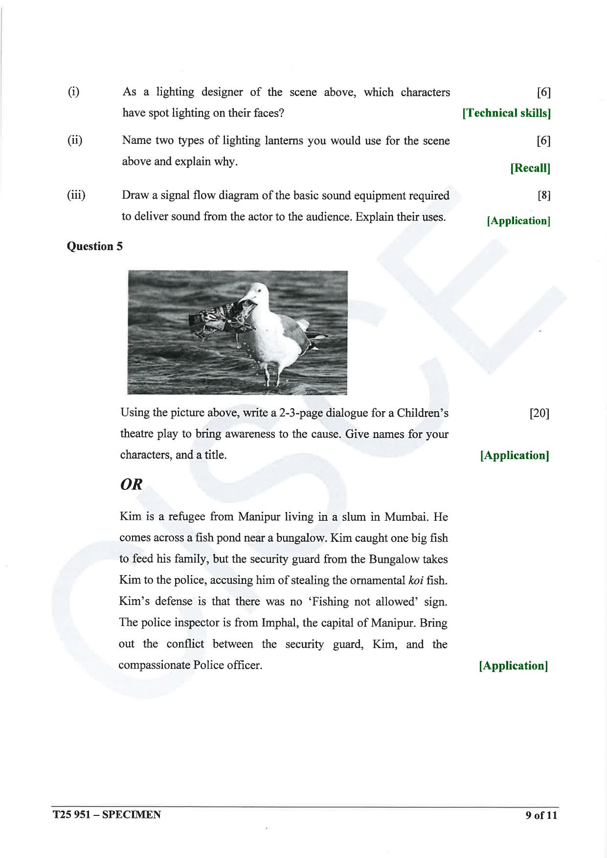 ICSE Class 10 2025 Drama (QP & MS) Specimen Paper - Page 9