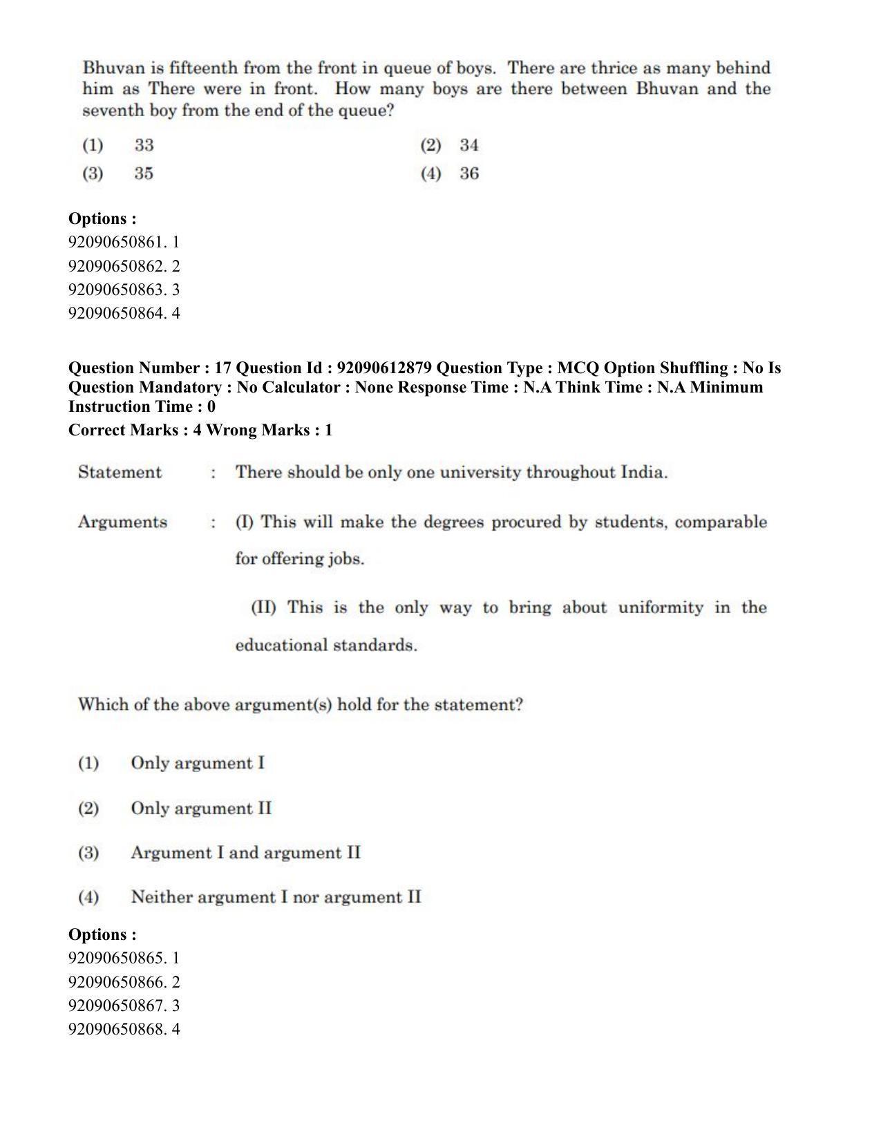 CUET PG 2023: ACQP12 – Jyotish -Ganit (BHU)(ENG)-Shift 1 (12-06-2023) Question Paper - Page 23