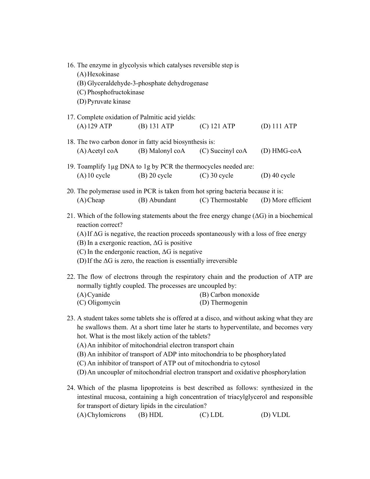 PU CET PG 2022 Question Paper - Page 10