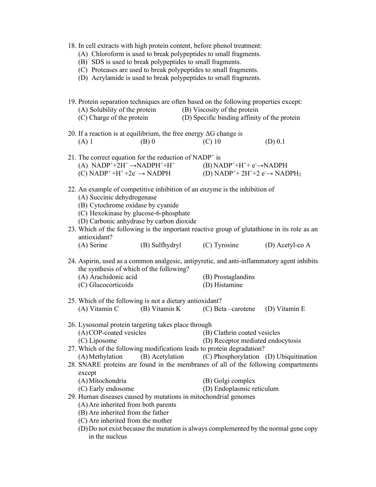 PU CET PG 2022 Question Paper - Page 18