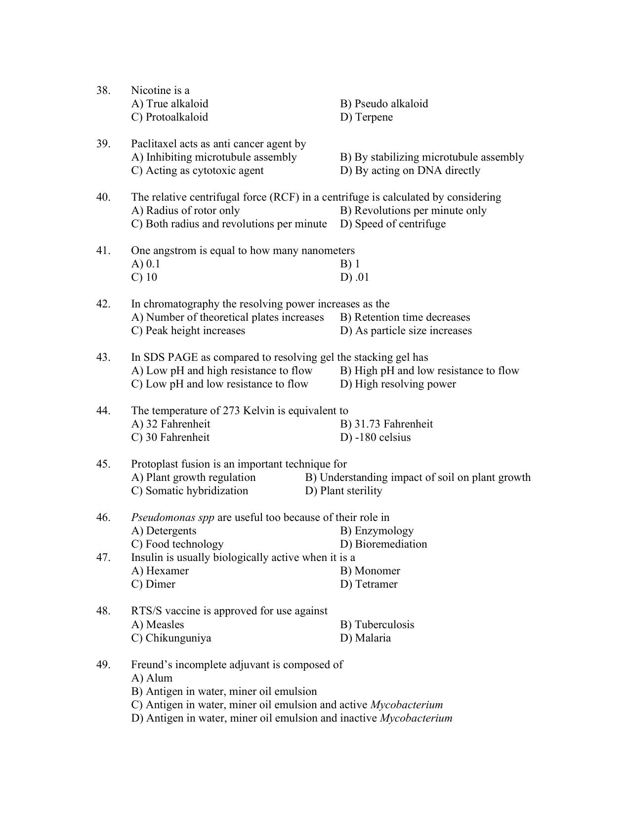 PU CET PG 2022 Question Paper - Page 27