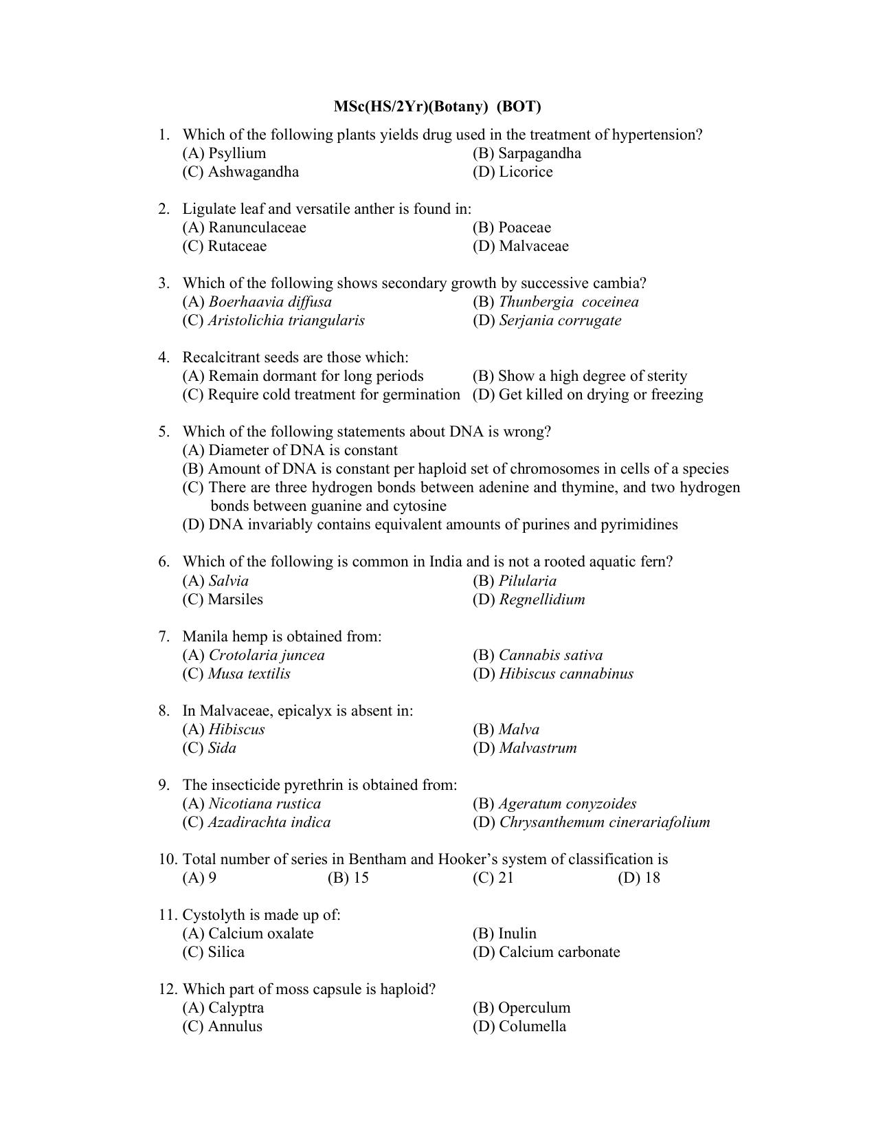 PU CET PG 2022 Question Paper - Page 31