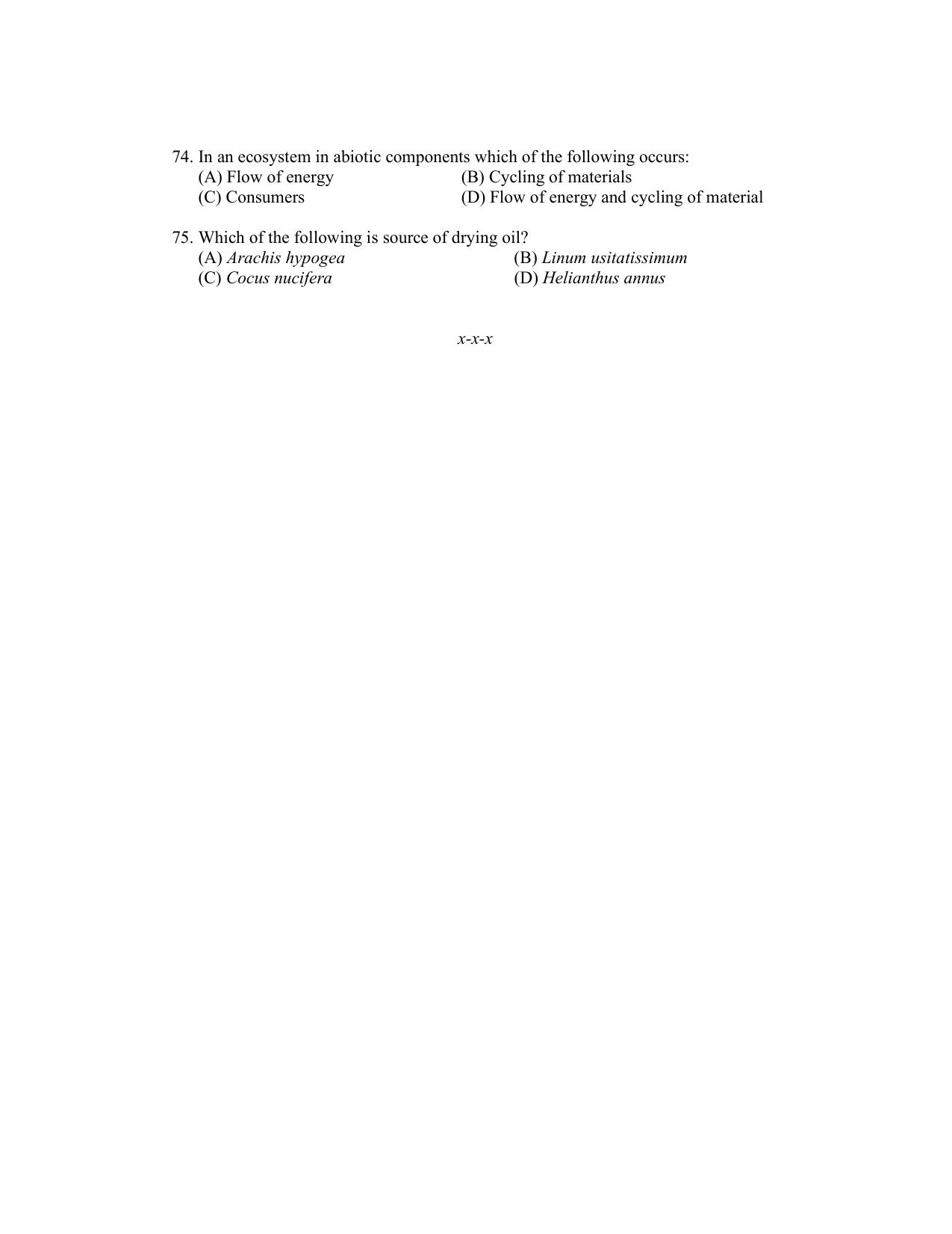 PU CET PG 2022 Question Paper - Page 37