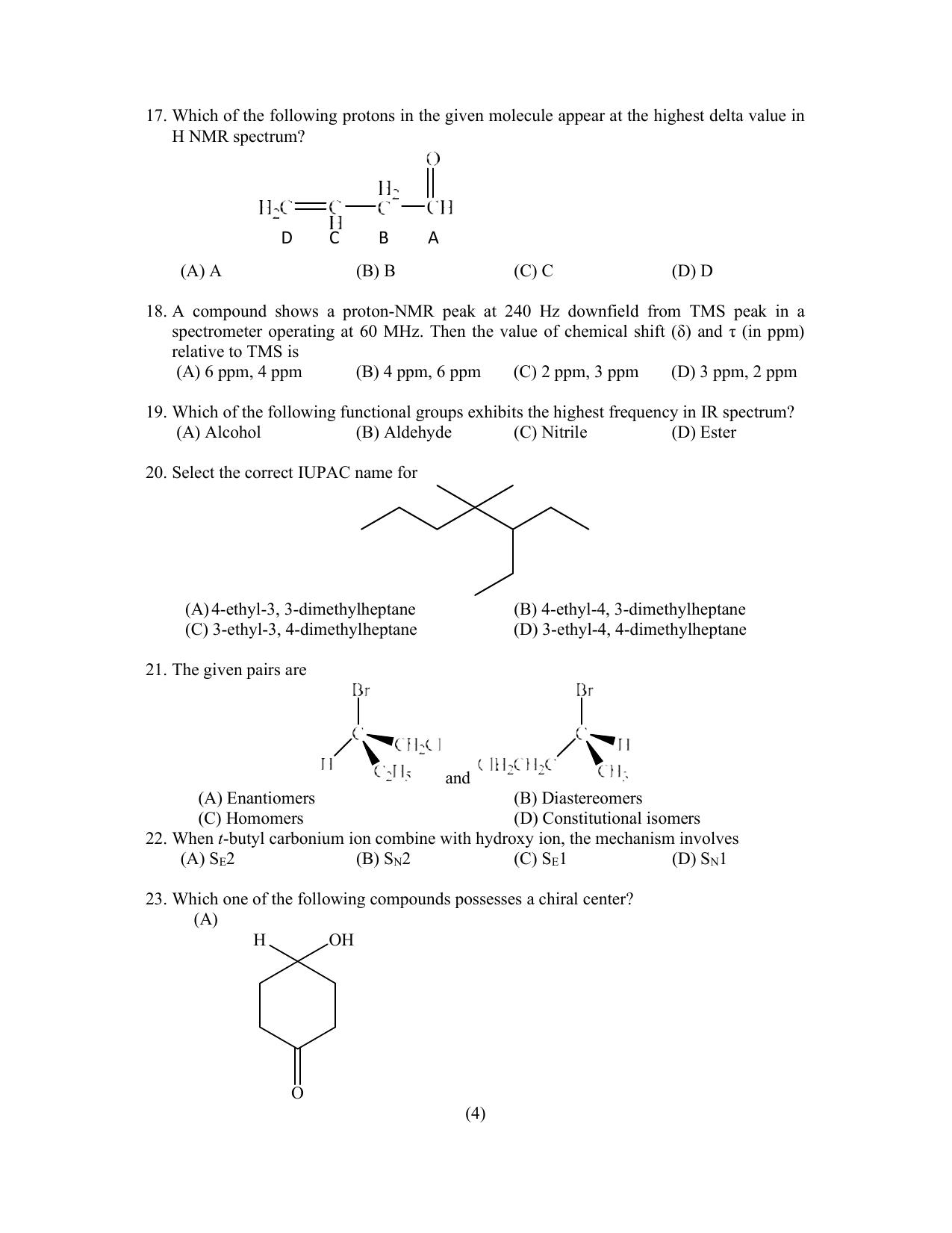 PU CET PG 2022 Question Paper - Page 41