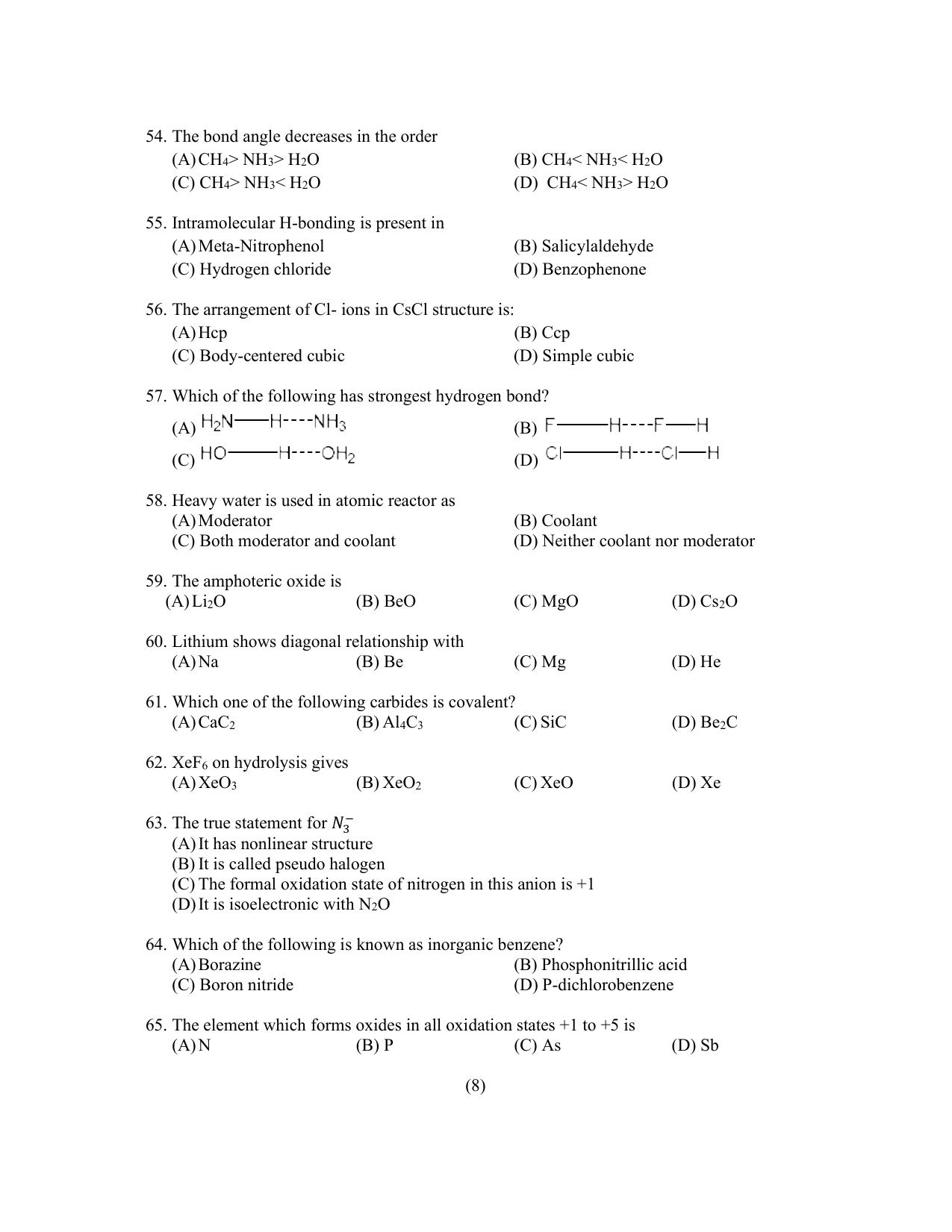 PU CET PG 2022 Question Paper - Page 45