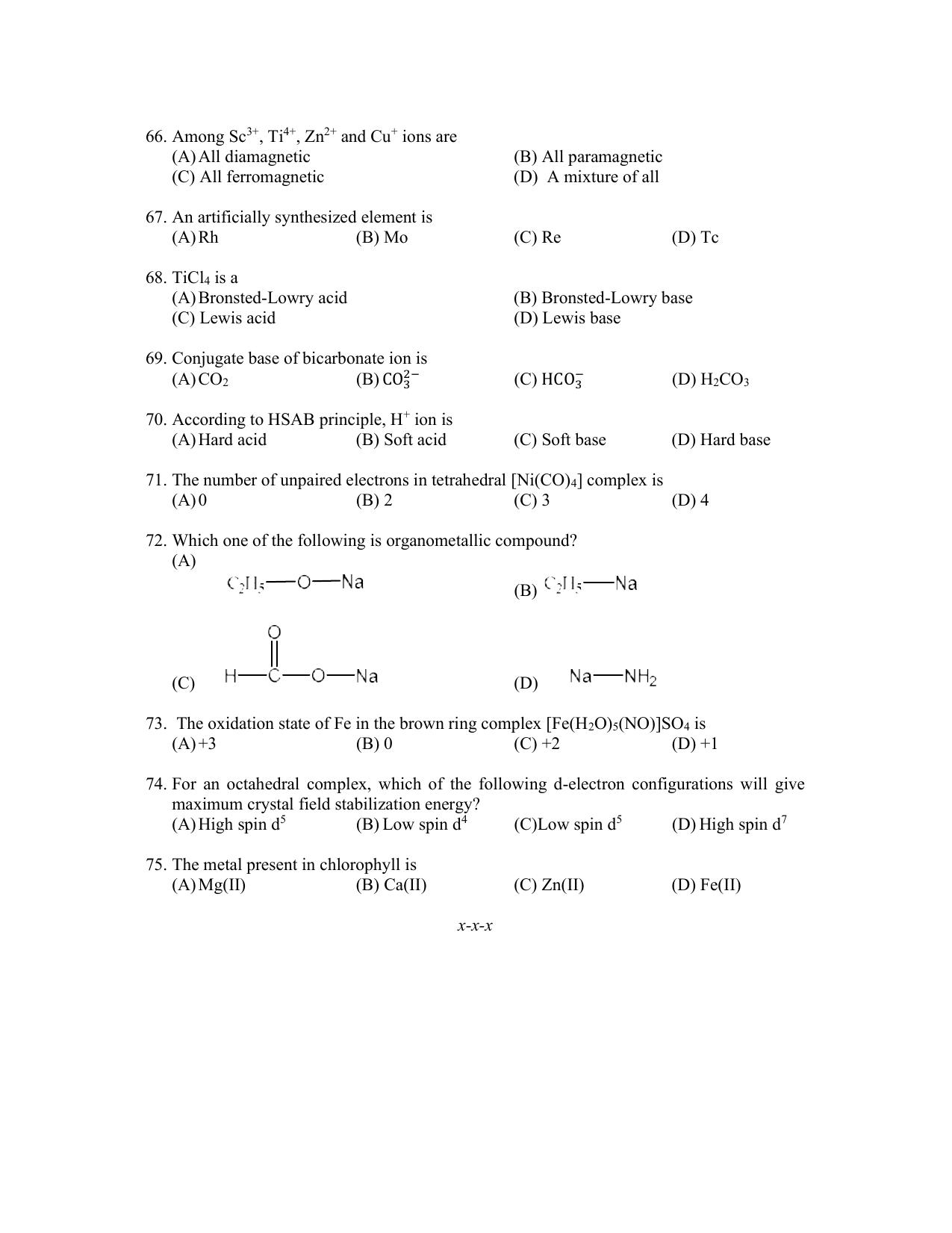 PU CET PG 2022 Question Paper - Page 46