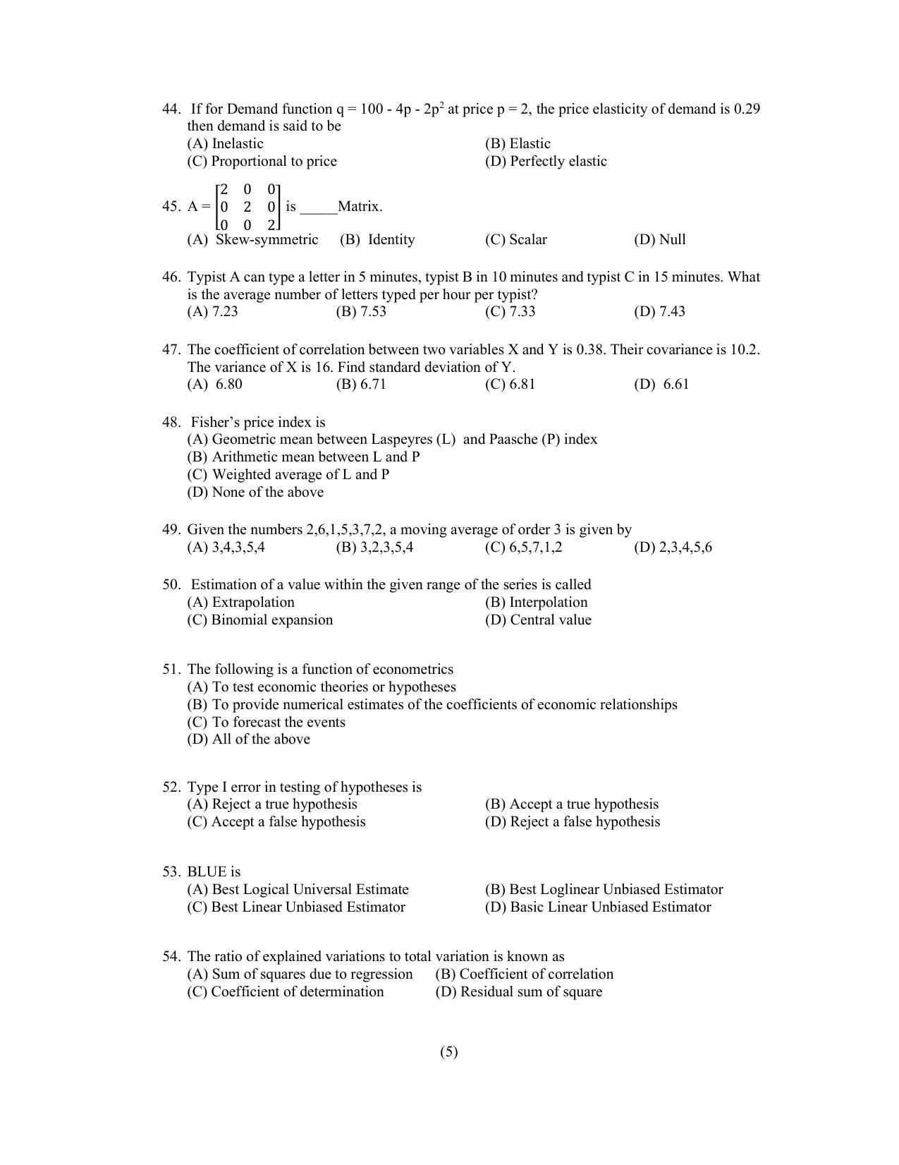 PU CET PG 2022 Question Paper - Page 57