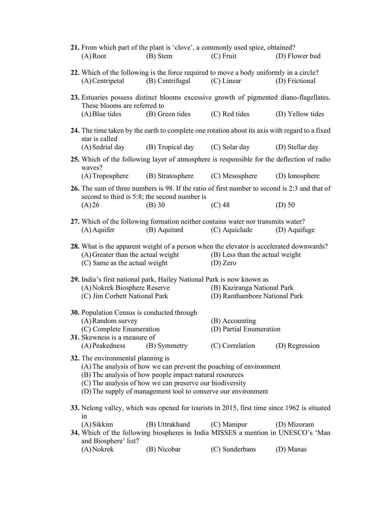 PU CET PG 2022 Question Paper - Page 62