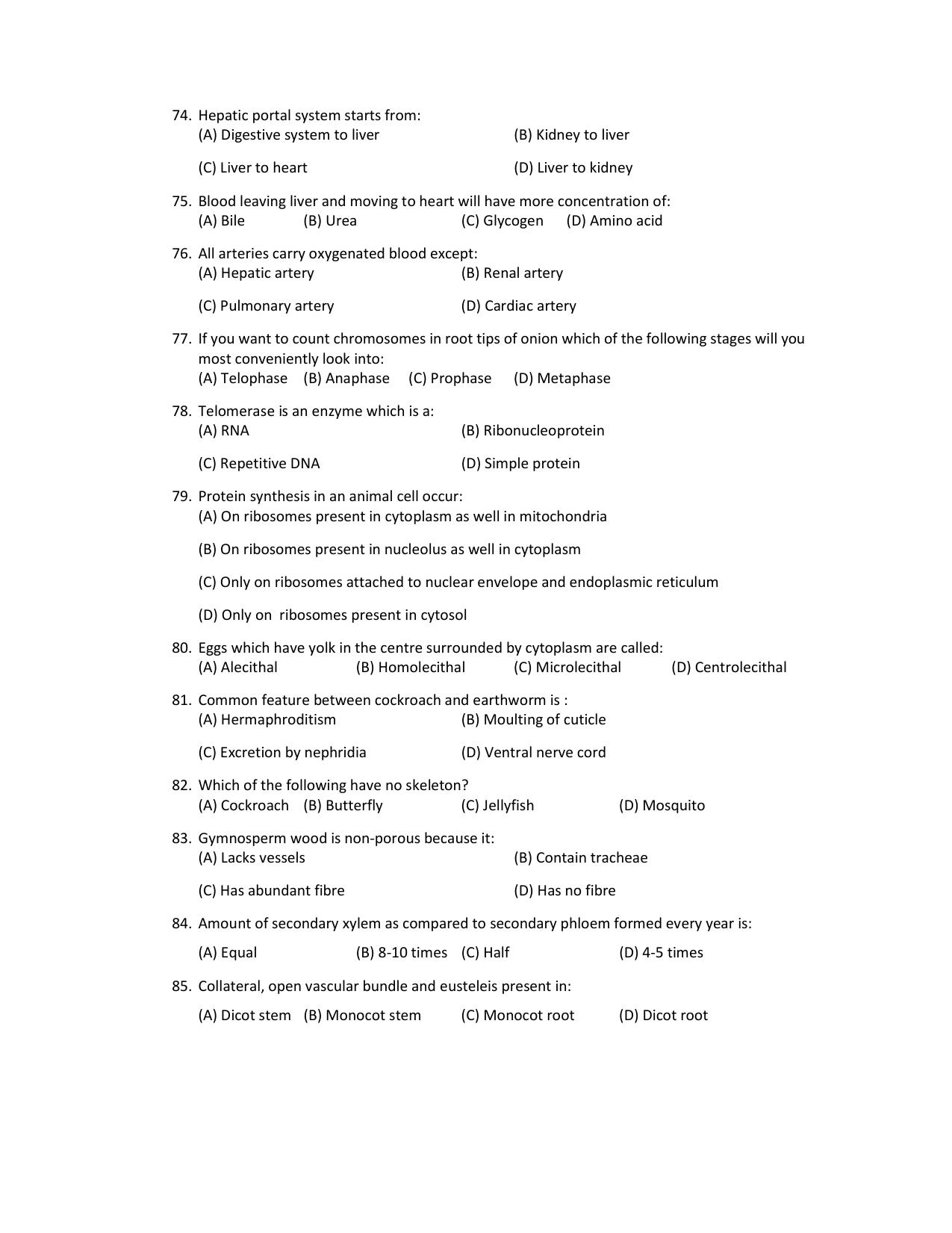 PU CET PG 2022 Question Paper - Page 73