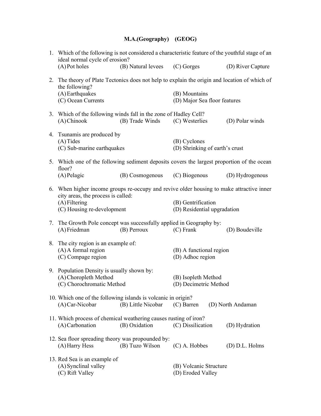 PU CET PG 2022 Question Paper - Page 77