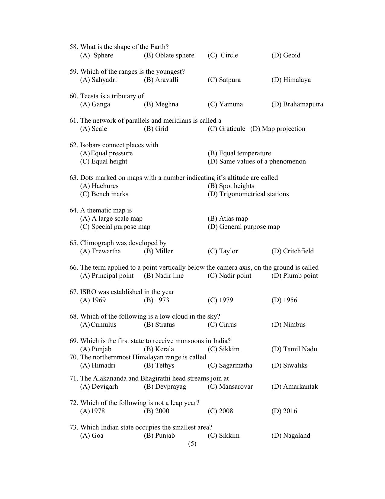 PU CET PG 2022 Question Paper - Page 87