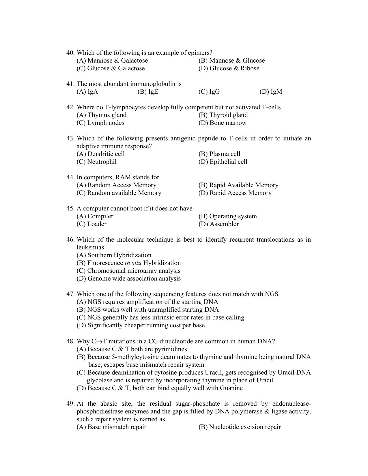 PU CET PG 2022 Question Paper - Page 99