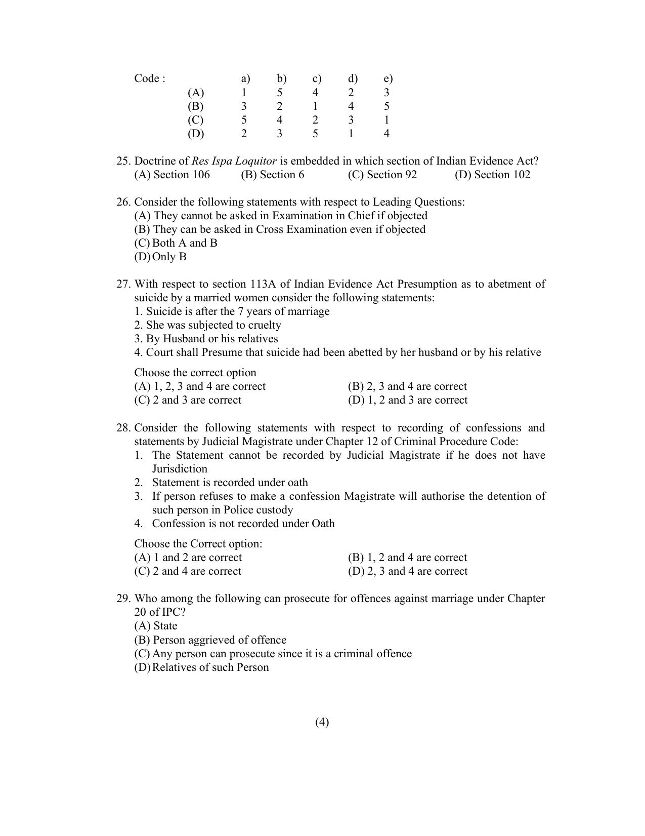 PU CET PG 2022 Question Paper - Page 106