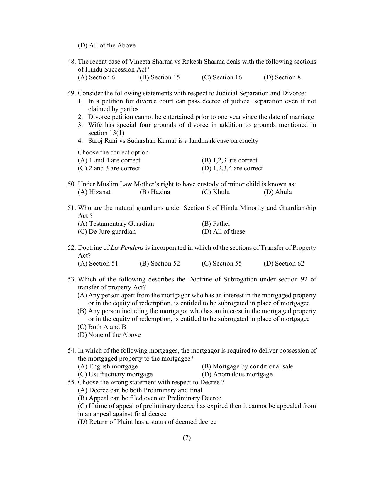 PU CET PG 2022 Question Paper - Page 109