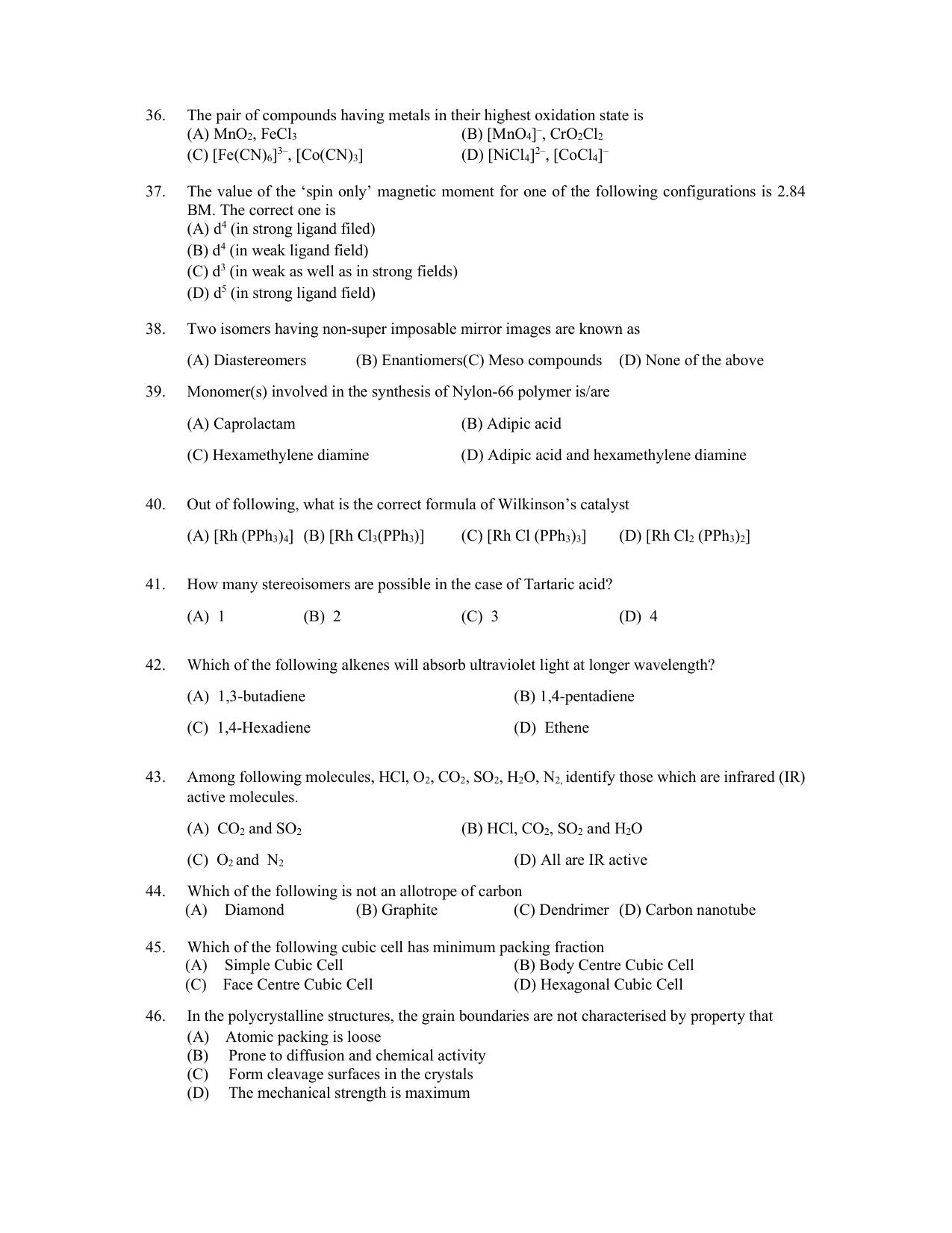 PU CET PG 2022 Question Paper - Page 119