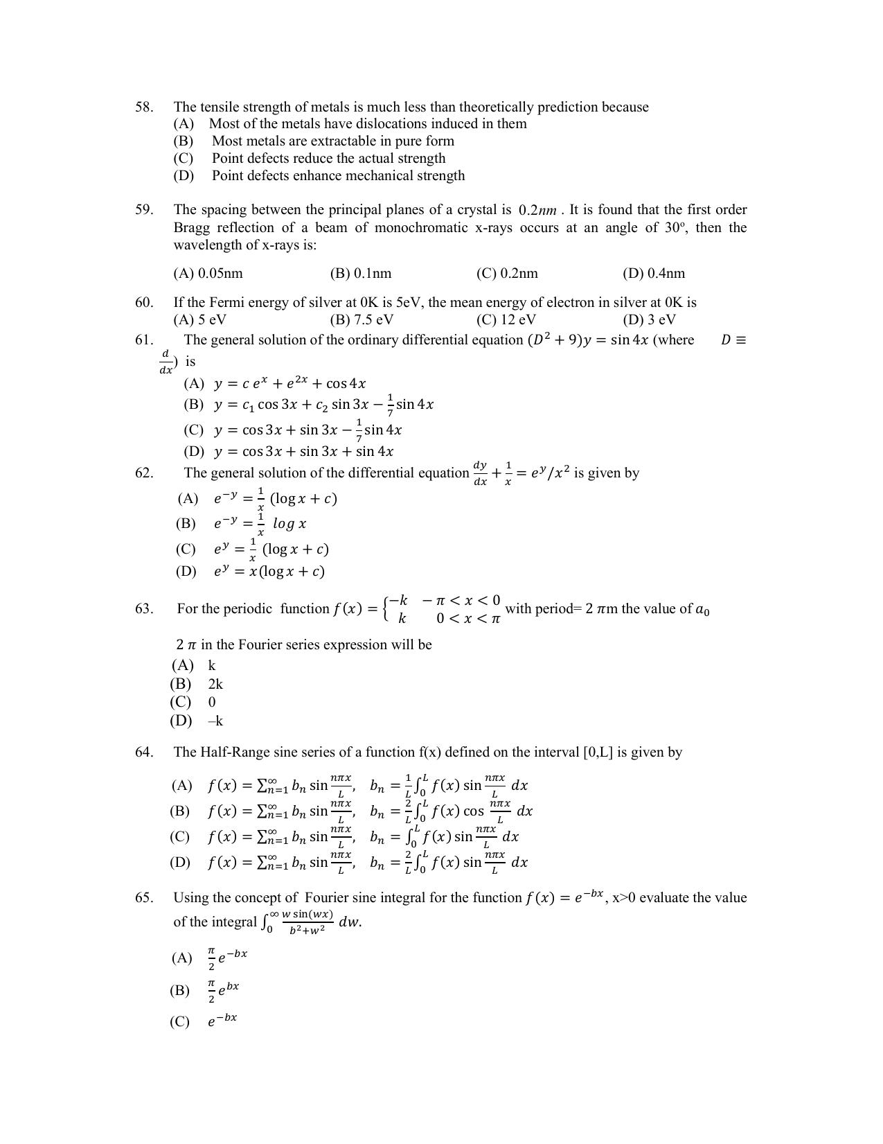 PU CET PG 2022 Question Paper - Page 121