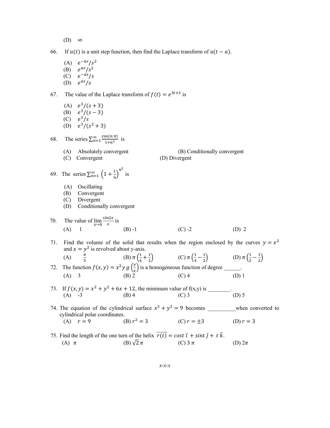 PU CET PG 2022 Question Paper - Page 122