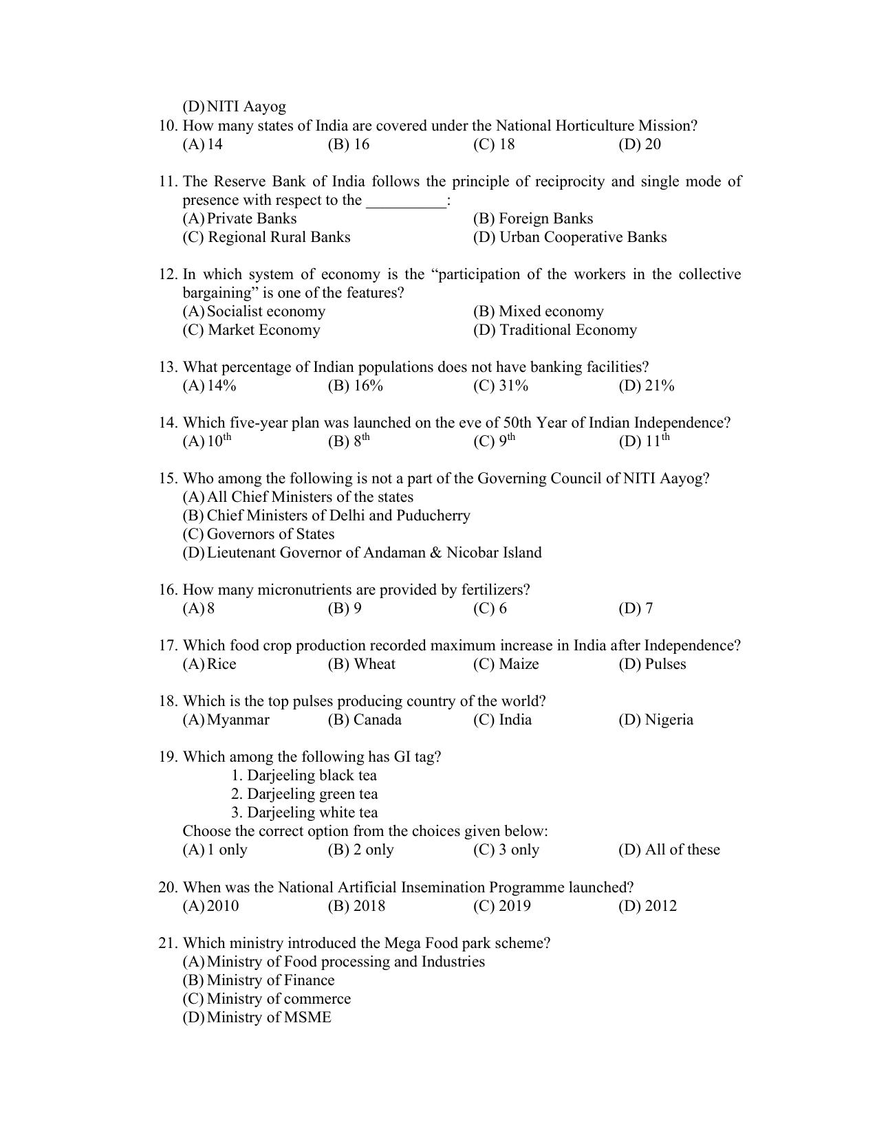 PU CET PG 2022 Question Paper - Page 134
