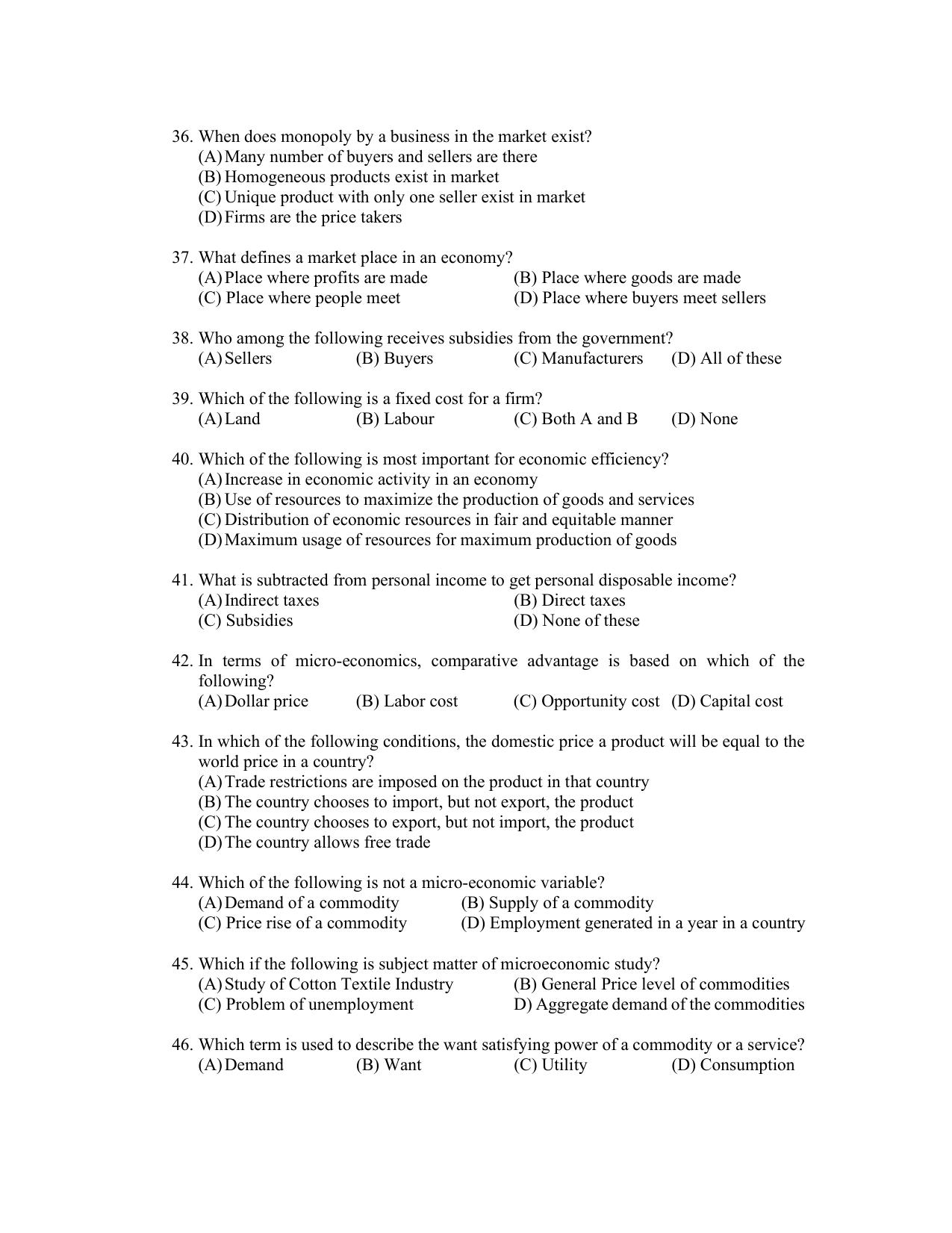PU CET PG 2022 Question Paper - Page 136