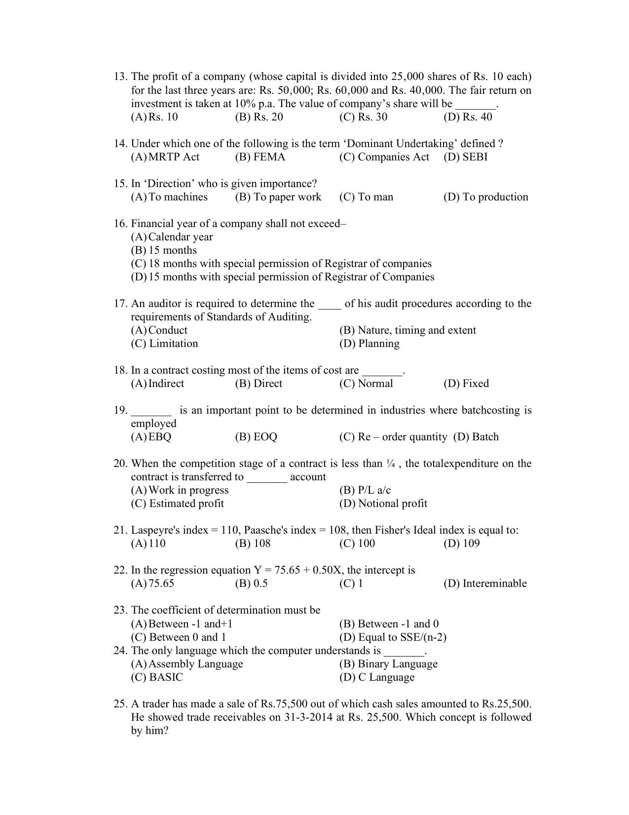 PU CET PG 2022 Question Paper - Page 141