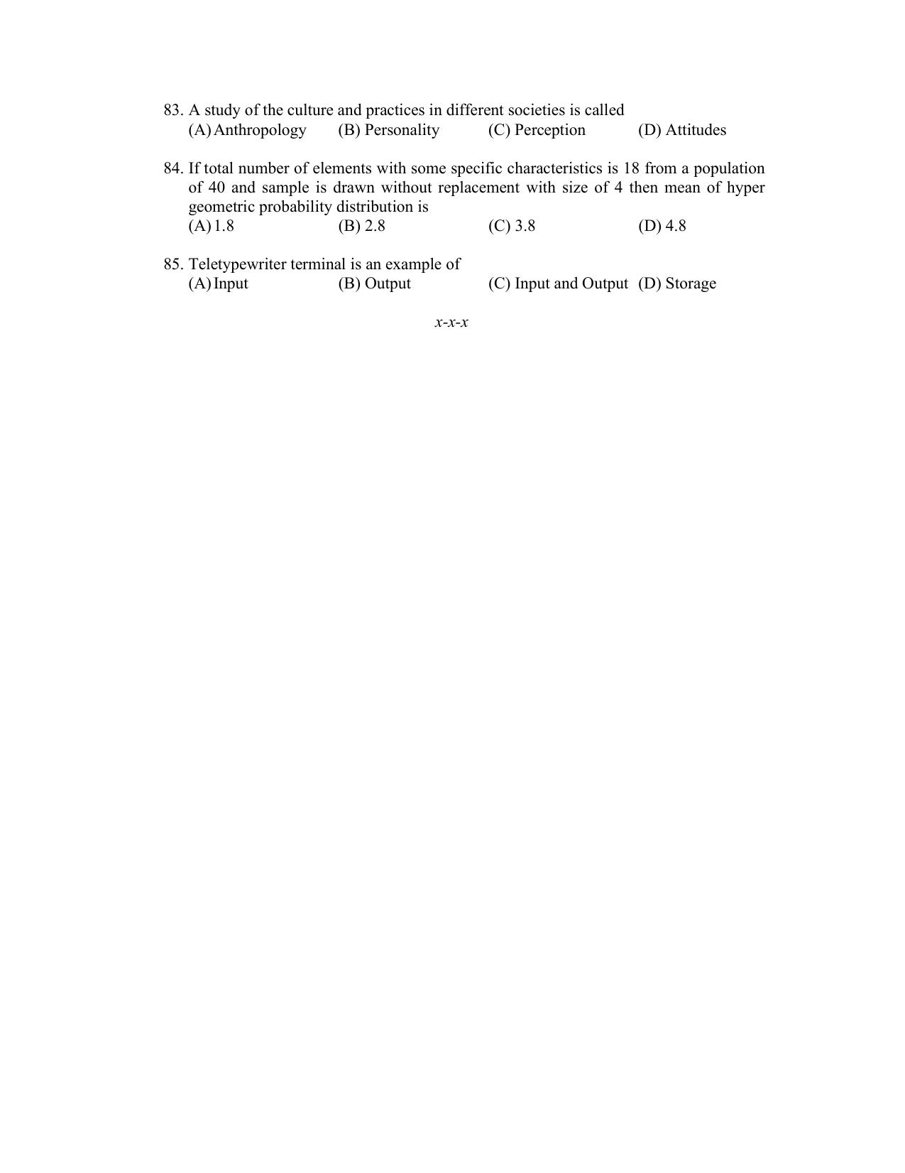 PU CET PG 2022 Question Paper - Page 147