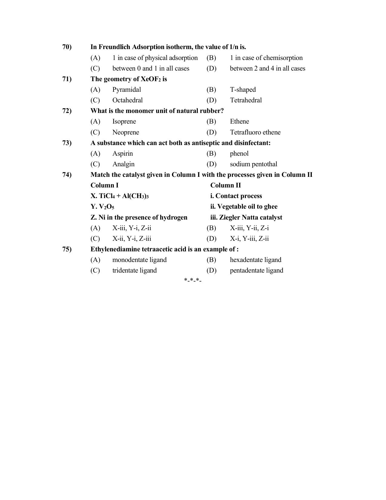 PU CET PG 2022 Question Paper - Page 156