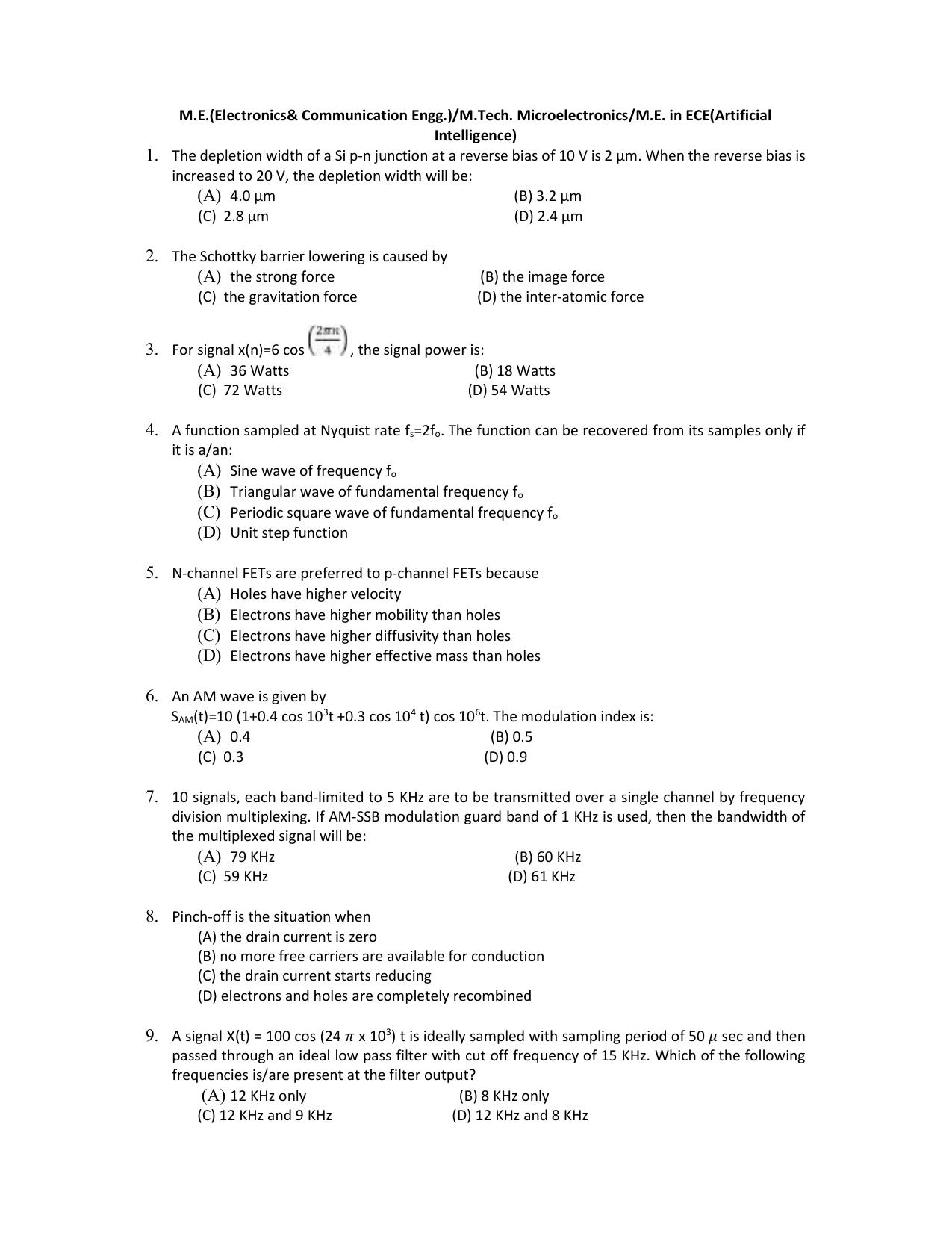 PU CET PG 2022 Question Paper - Page 157