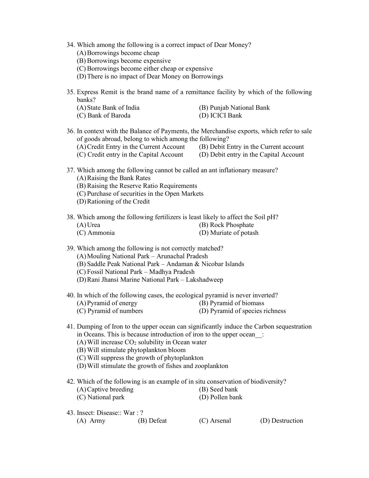 PU CET PG 2022 Question Paper - Page 167