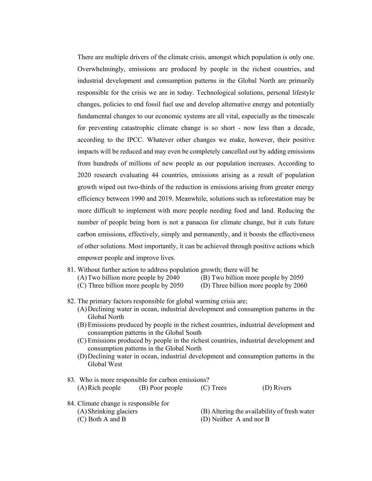 PU CET PG 2022 Question Paper - Page 174
