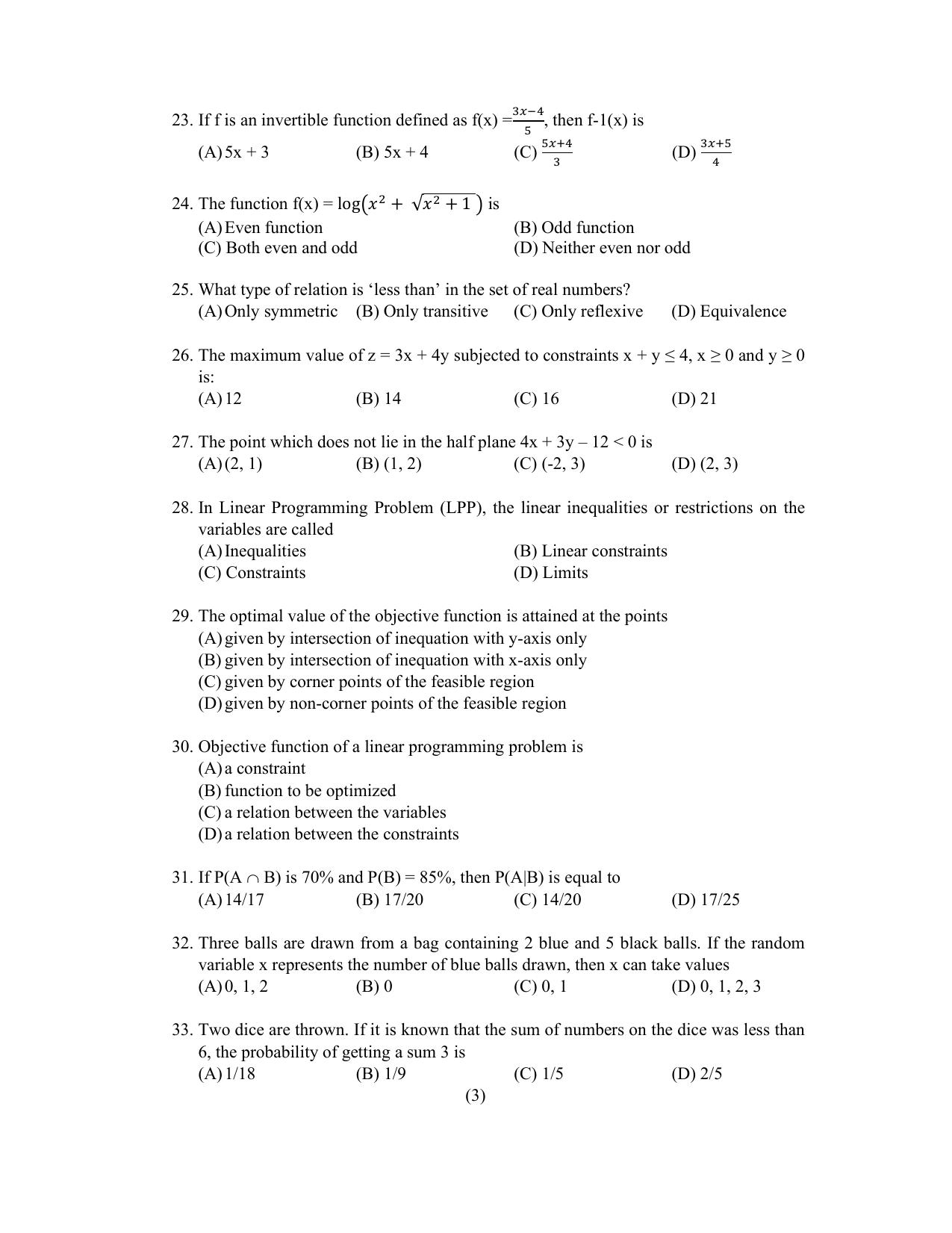 PU CET PG 2022 Question Paper - Page 186