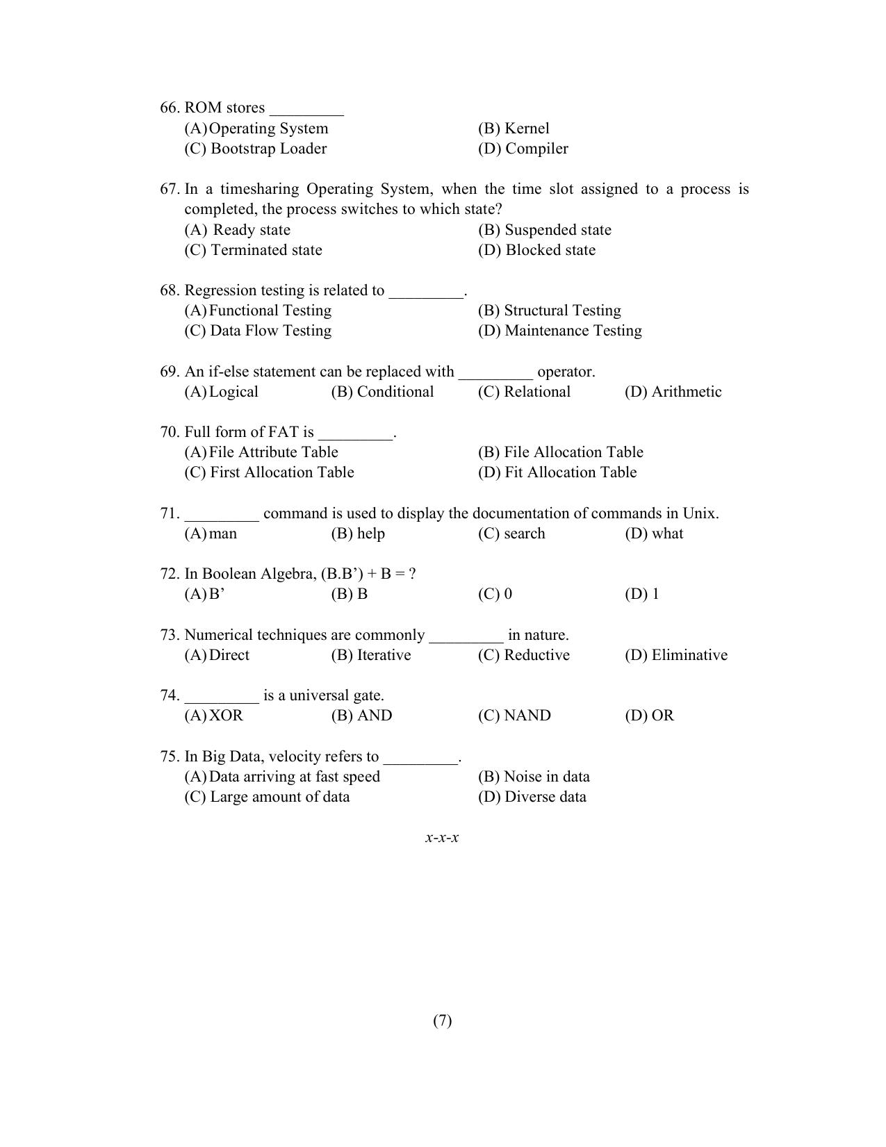 PU CET PG 2022 Question Paper - Page 190