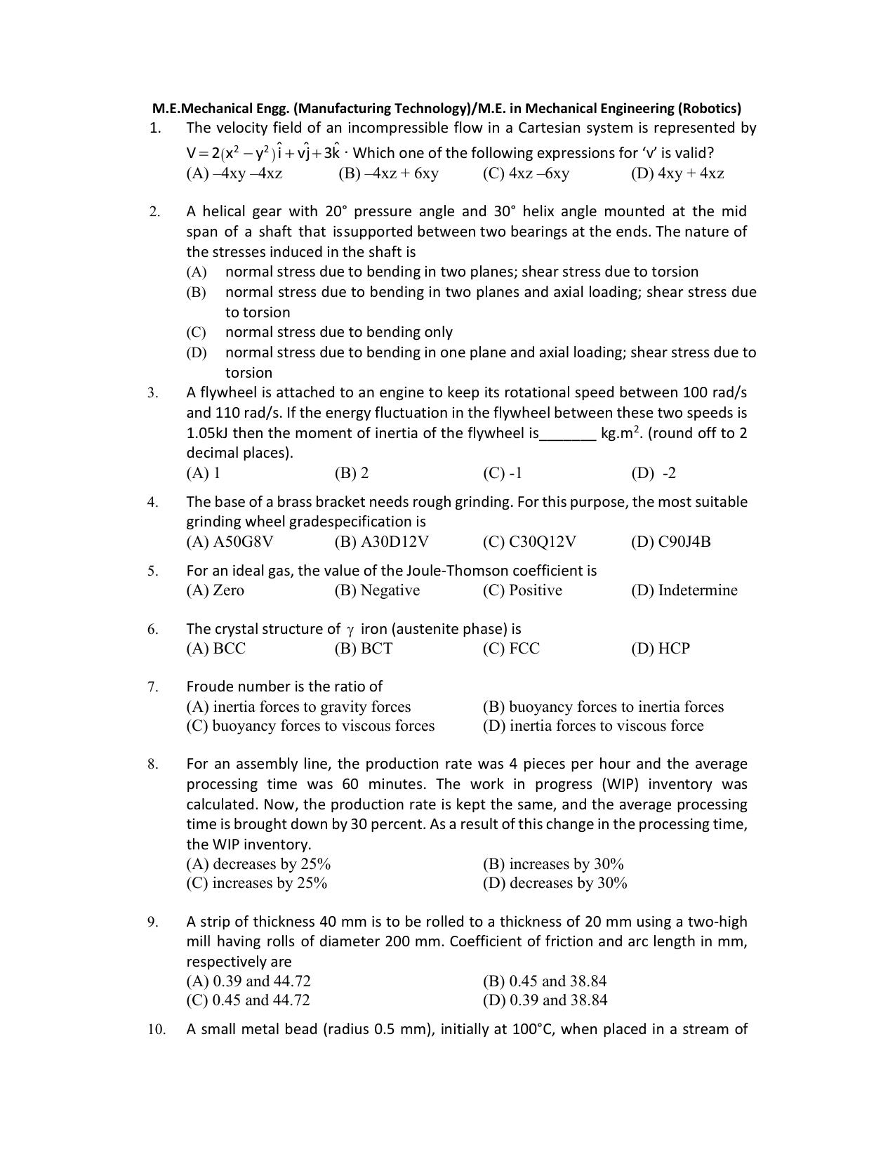 PU CET PG 2022 Question Paper - Page 199