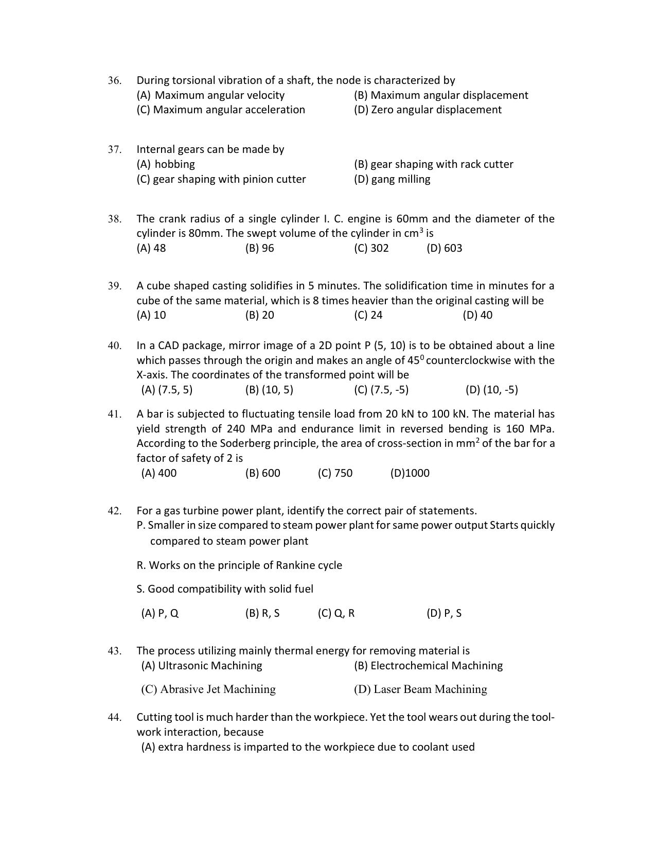 PU CET PG 2022 Question Paper - Page 203