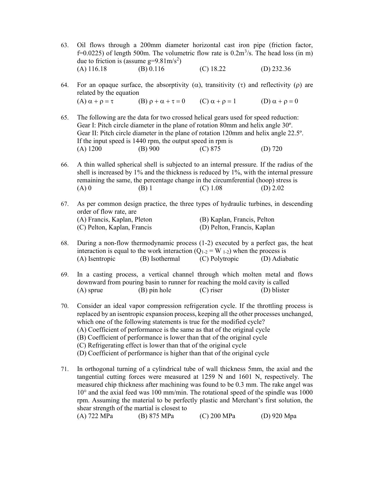 PU CET PG 2022 Question Paper - Page 206