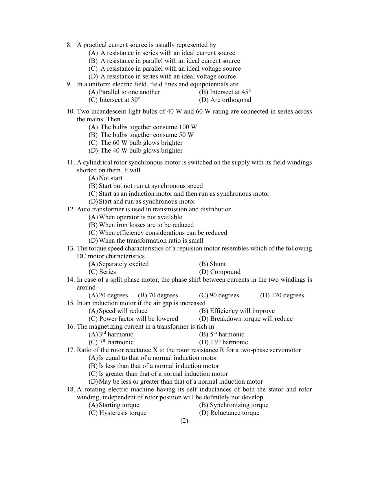 PU CET PG 2022 Question Paper - Page 250
