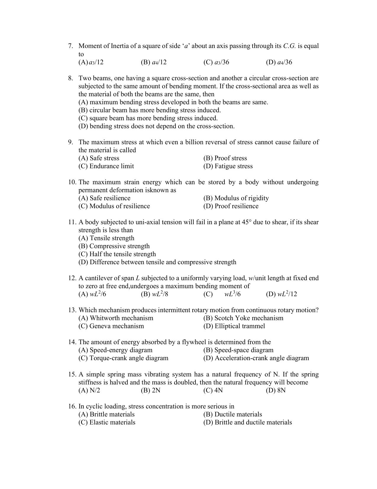 PU CET PG 2022 Question Paper - Page 264